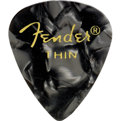 FENDER Premium Celluloid 351 Shape Picks, Thin, Black Moto, 144-Pack