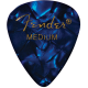 FENDER Premium Celluloid 351 Shape Picks, Medium, Blue Moto, 144-Pack