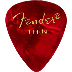 FENDER Premium Celluloid 351 Shape Picks, Thin, Red Moto, 144-Pack