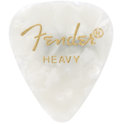 FENDER Premium Celluloid 351 Shape Picks, Heavy, White Moto, 144-Pack