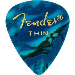 FENDER Premium Celluloid 351 Shape Picks, Thin, Ocean Turquoise, 144-Pack