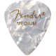 FENDER Premium Celluloid 351 Shape Picks, Medium, White Moto, 144-Pack