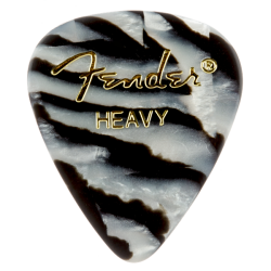 FENDER 351 Shape Premium Picks, Heavy, Zebra, 144 Count