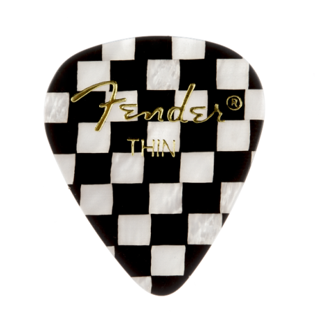 FENDER 351 Shape Premium Picks, Thin, Checker, 144 Count