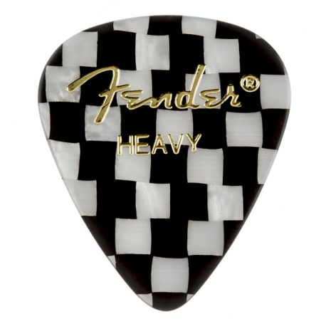 FENDER 351 Shape Premium Picks, Heavy, Checker, 144 Count