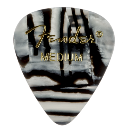 FENDER 351 Shape Premium Picks, Medium, Zebra, 144 Count