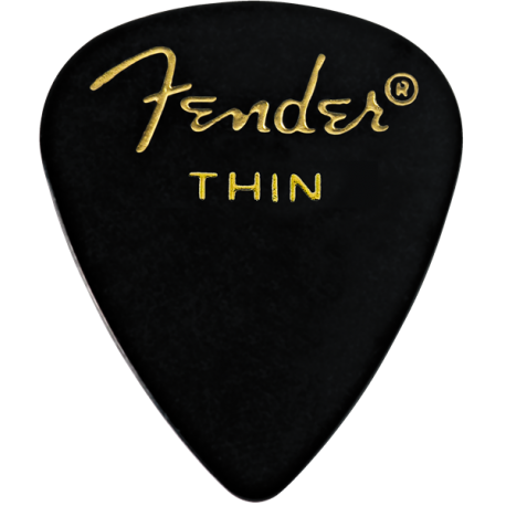 FENDER 351 Shape, Black, Thin (144)