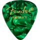 FENDER Premium Celluloid 351 Shape Picks, Heavy, Green Moto, 12-Pack