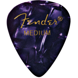 FENDER Premium Celluloid 351 Shape Picks, Medium, Purple Moto, 12-Pack