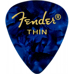 FENDER Premium Celluloid 351 Shape Picks, Thin, Blue Moto, 12-Pack