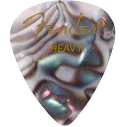 FENDER Premium Celluloid 351 Shape Picks, Heavy, Abalone, 12-Pack