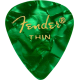 FENDER Premium Celluloid 351 Shape Picks, Thin, Green Moto, 12-Pack