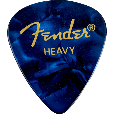 FENDER Premium Celluloid 351 Shape Picks, Heavy, Blue Moto, 12-Pack