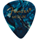 FENDER Premium Celluloid 351 Shape Picks, Medium, Ocean Turquoise, 12-Pack
