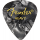FENDER Premium Celluloid 351 Shape Picks, Heavy, Black Moto, 12-Pack