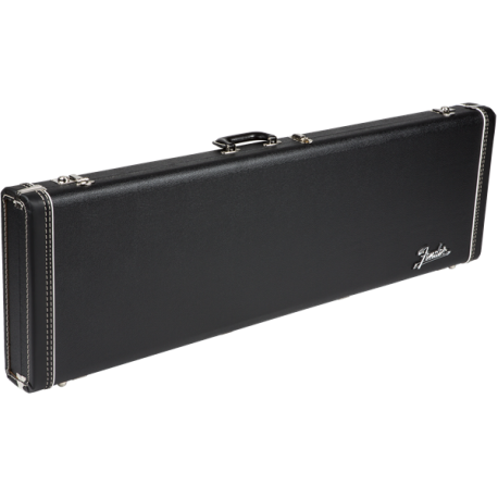 FENDER G&G Deluxe Jazz Bass® Hardshell Case, Black with Orange Plush Interior, Fender® Amp Logo