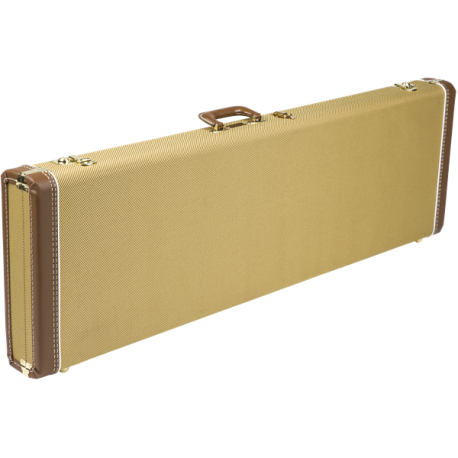 FENDER G&G Deluxe Precision Bass® Hardshell Case, Tweed with Red Poodle Plush Interior