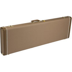FENDER G&G Deluxe Precision Bass® Hardshell Case, Brown with Gold Plush Interior