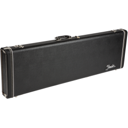 FENDER G&G Deluxe Precision Bass® Hardshell Case, Black with Orange Plush Interior, Fender® Amp Logo