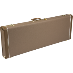 FENDER G&G Deluxe Jaguar®/Jazzmaster®/Toronado®/Jagmaster® Hardshell Case, Brown with Gold Plush Interior