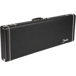 FENDER G&G Deluxe Strat®/Tele® Hardshell Case, Left Handed, Black with Orange Plush Interior