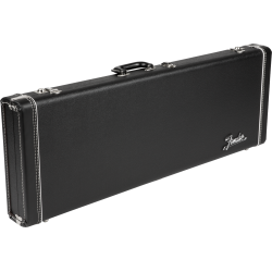 FENDER G&G Deluxe Strat®/Tele® Hardshell Case, Black with Orange Plush Interior, Fender® Amp Logo
