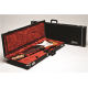 FENDER G&G Deluxe Strat®/Tele® Hardshell Case, Black with Orange Plush Interior, Fender® Amp Logo