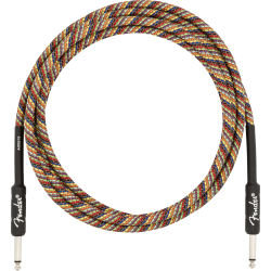 FENDER 10' Festival Instrument Cable, Pure Hemp, Rainbow