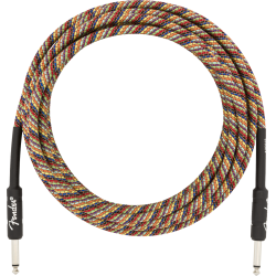 FENDER 18.6' Festival Instrument Cable, Pure Hemp, Rainbow