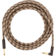 FENDER 18.6' Angled Festival Instrument Cable, Pure Hemp, Brown Stripe