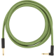 FENDER 10' Angled Festival Instrument Cable, Pure Hemp, Green