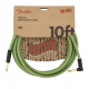 FENDER 10' Angled Festival Instrument Cable, Pure Hemp, Green