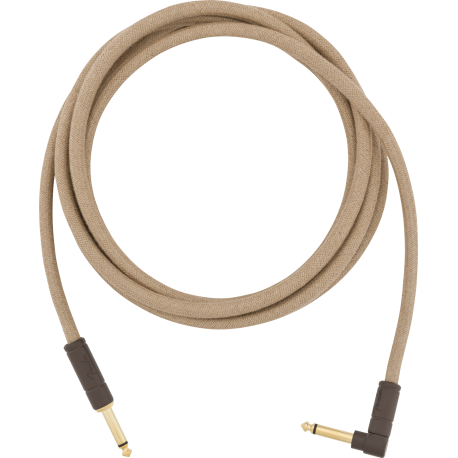FENDER 10' Angled Festival Instrument Cable, Pure Hemp, Natural
