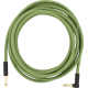 FENDER 18.6' Angled Festival Instrument Cable, Pure Hemp, Green