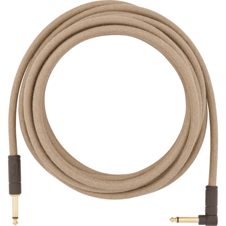 FENDER 18.6' Angled Festival Instrument Cable, Pure Hemp, Natural