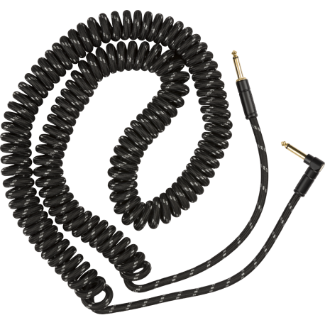 FENDER Deluxe Coil Cable, 30', Black Tweed