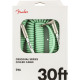 FENDER Original Series Coil Cable, Straight-Angle, 30', Surf Green