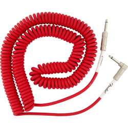 FENDER Original Series Coil Cable, Straight-Angle, 30', Fiesta Red