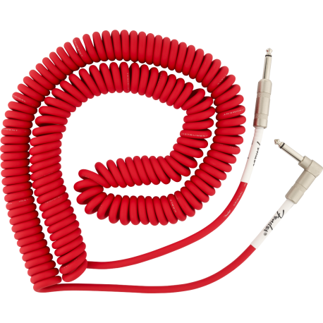 FENDER Original Series Coil Cable, Straight-Angle, 30', Fiesta Red