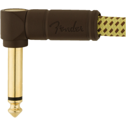 FENDER Deluxe Series Instrument Cables (Bowl of 20), Angle/Angle, 6", Tweed