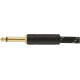 FENDER Deluxe Series Instrument Cable, Straight/Angle, 25', Black Tweed
