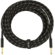 FENDER Deluxe Series Instrument Cable, Straight/Straight, 25', Black Tweed