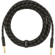 FENDER Deluxe Series Instrument Cable, Straight/Straight, 15', Black Tweed