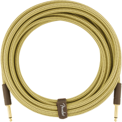 FENDER Deluxe Series Instrument Cable, Straight/Straight, 18.6', Tweed