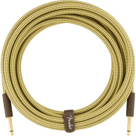 FENDER Deluxe Series Instrument Cable, Straight/Straight, 18.6', Tweed