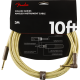 FENDER Deluxe Series Instrument Cable, Straight/Angle, 10', Tweed