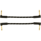FENDER Deluxe Series Instrument Cables (2-Pack), Angle/Angle, 6", Black Tweed