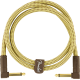 FENDER Deluxe Series Instrument Cable, Angle/Angle, 3', Tweed