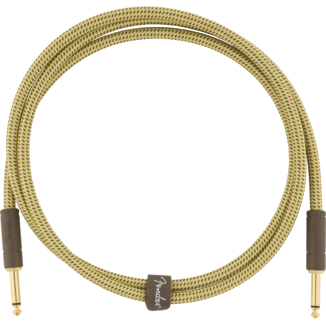 FENDER Deluxe Series Instruments Cable, Straight/Straight, 5', Tweed