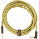 FENDER Deluxe Series Instrument Cable, Straight/Angle, 15', Tweed
